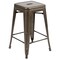 Flash Furniture Gray 24" High Metal Stool, PK4 4-ET-31320-24-GN-R-GG - alternate 3